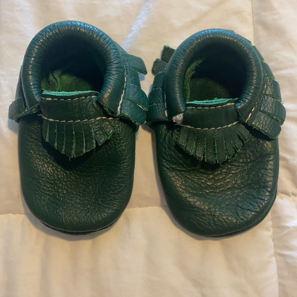 BNIP forest green Freshly Picked Moccasins